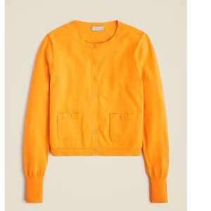 J Crew lightweight cardigan size large, color Canteloupe
